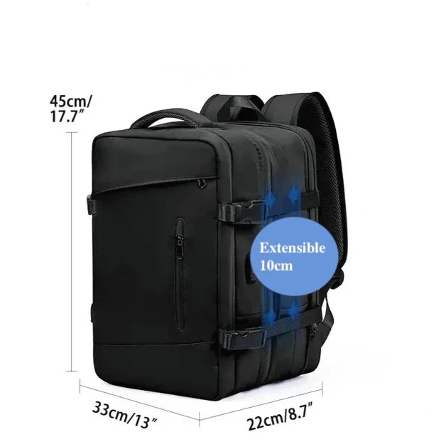 PeliPack: Sac à Dos extensible  40L, baggage à main pour Tous vos Voyages, Pratique et Polyvalent avec Port USB